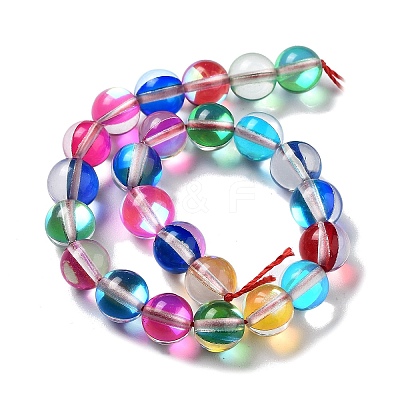 Synthetic Moonstone Beads Strands G-P528-J02-21-1