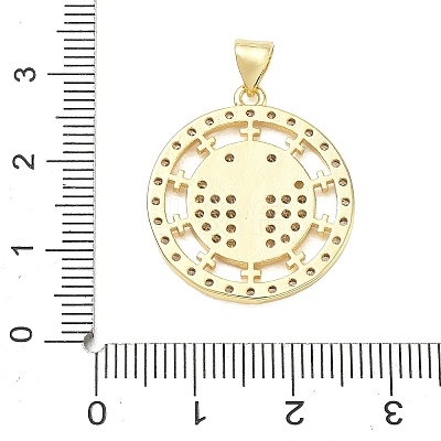 Religion Cross Brass Micro Pave Clear Cubic Zirconia Pendants CU-CBA83A6-03A-G03-1