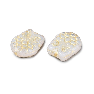 Owl Glass Beads GLAA-T025-65M-01-1