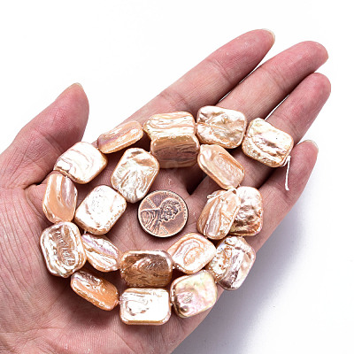 Natural Keshi Pearl Beads Strands PEAR-S020-K06-1