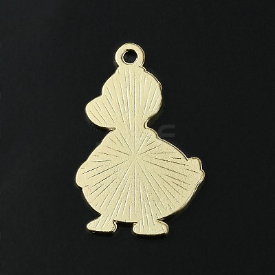 Light Gold Tone Alloy Enamel Pendants ENAM-C013-01E-1