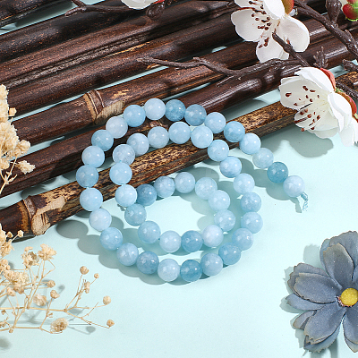 1 Strand Natural White Jade Bead Strands G-PA0002-63-1