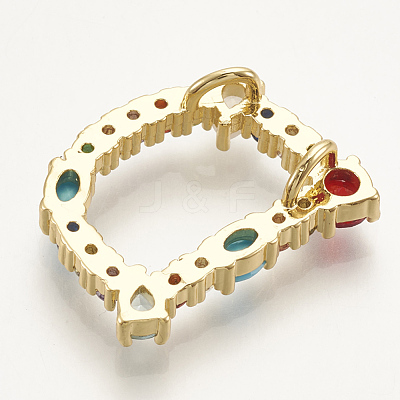 Brass Micro Pave Cubic Zirconia Golden ZIRC-S061-64D-1