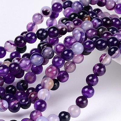 Natural Striped Agate/Banded Agate Beads X-AGAT-6D-4-1