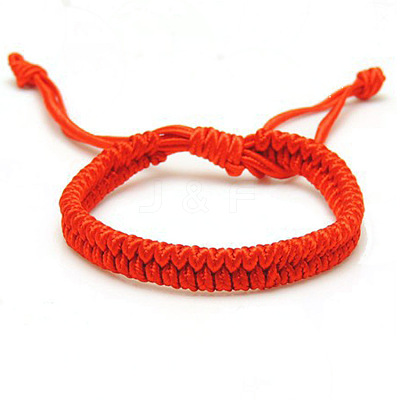 Adjustable Waxed Cord Braided Bracelets BJEW-E304-15-1