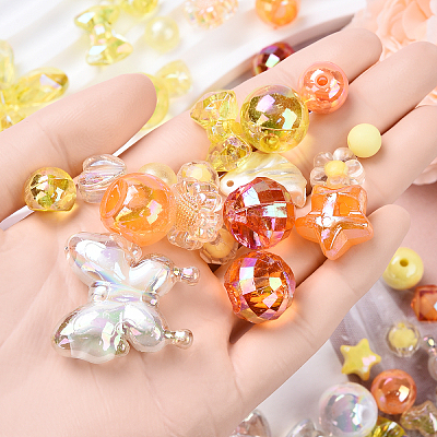 60G 2 Colors Acrylic Beads MACR-YW0003-36C-1
