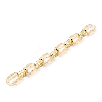 Handmade Transparent Acrylic & CCB Plastic Cable Chains X-AJEW-JB00829-1