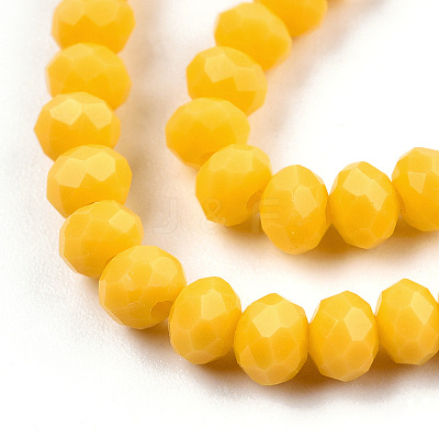 Opaque Solid Color Glass Beads Strands EGLA-A034-P6mm-D29-1