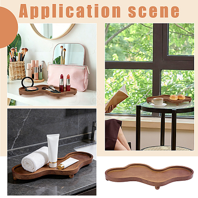 Wooden Cloud-Shaped Decorative Tray AJEW-WH0752-644B-1
