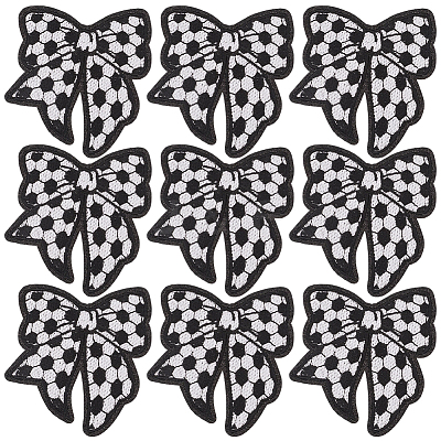 9Pcs Polyester Embroider Thread Iron on/Sew On Patches PATC-CY0001-62-1
