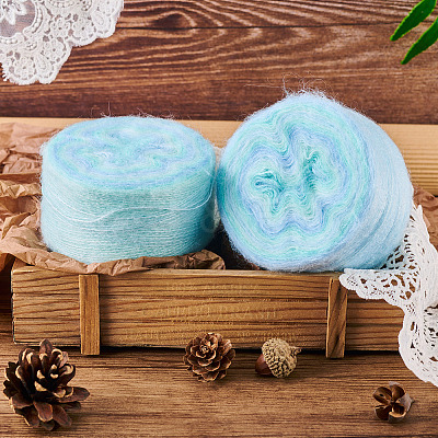 Segment Dyed Knitting Yarn LS-DIY-TAC0033-03H-1