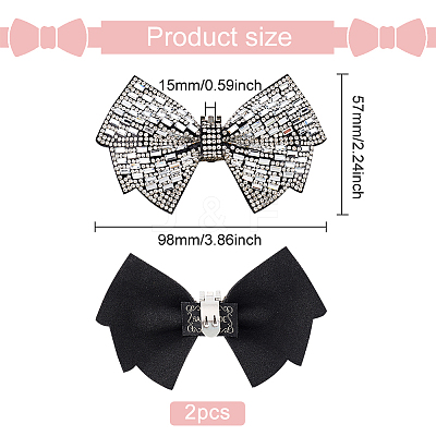 Rhinestone Bowknot Shoe Decoration FIND-FG0002-01-1