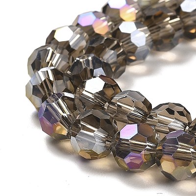 Electroplate Glass Beads Strands EGLA-R016-4m-27-1