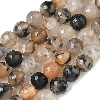 Natural Agate Beads Strands G-M437-C01-01V-1