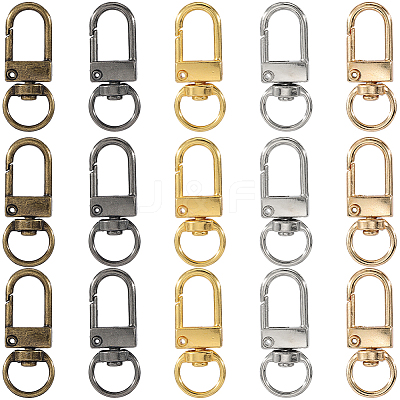 50Pcs 5 Styles Alloy Swivel Clasps FIND-SC0014-81-1