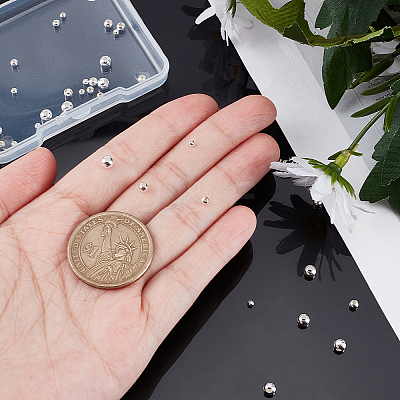 40Pcs 4 Style 925 Sterling Silver Beads STER-BBC0001-10-1