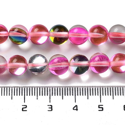 Synthetic Moonstone Beads Strands G-P528-J02-10-1