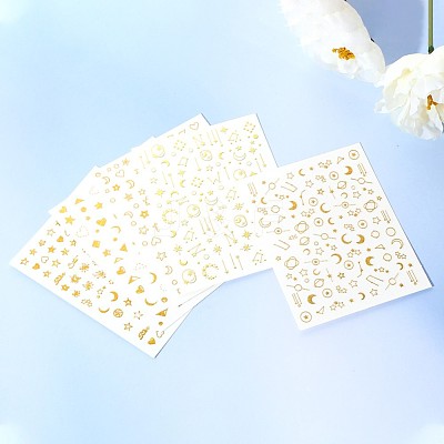 Metallic Nail Decals Stickers MRMJ-R088-29-M-1