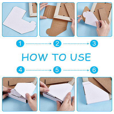 100Pcs Folding Safety Kraft Paper Photo Album Corner Protector FIND-WH0441-02-1