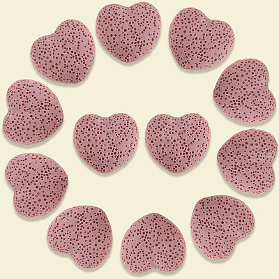 24Pcs Unwaxed Natural Lava Rock Beads G-LT0001-03A-1