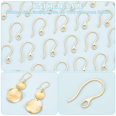 Ion Plating(IP) 304 Stainless Steel Earring Hooks STAS-UN0058-41G-1