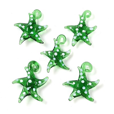 Handmade Lampwork Pendants LAMP-C015-02F-1