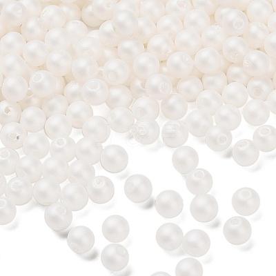 Frosted Plastic Imitation Pearl Beads KY-F022-4mm-01-1