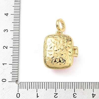 Brass Enamel Photo Locket Pendants KK-A303-19C-G-1