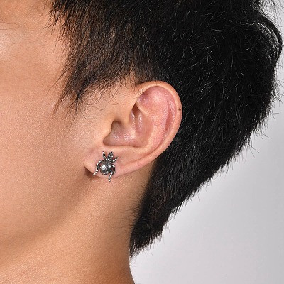 304 Stainless Steel Stud Earrings LS-EJEW-K260-03B-AS-1