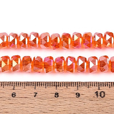 Electroplate Transparent Glass Beads Strands EGLA-N022-04A-D13-1