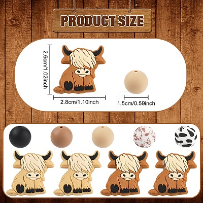 49Pcs Food Grade Eco-Friendly Silicone Beads SIL-YW0001-86-1