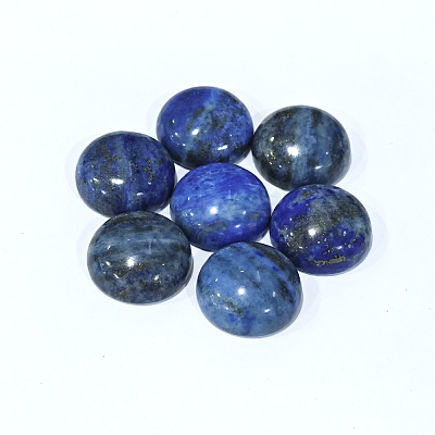 Dyed Natural Lapis Lazuli Gemstone Dome/Half Round Cabochons X-G-J330-06-20mm-1