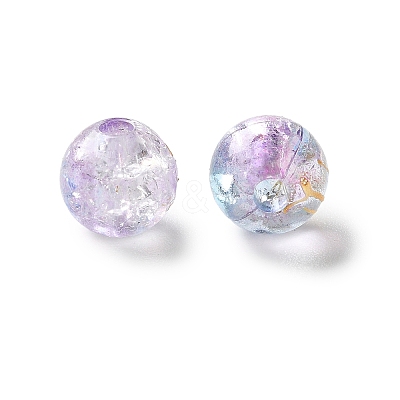 Transparent Crackle Acrylic Beads DACR-D300-01B-8mm-1