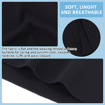 Cotton Stretch Kintted Rib Fabric DIY-WH0002-69B-1