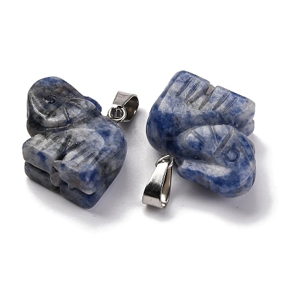 Natural Blue Spot Jasper Pendants G-B127-05P-11-1