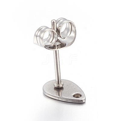 Non-Tarnish 304 Stainless Steel Stud Earring Findings STAS-L211-05A-P-1