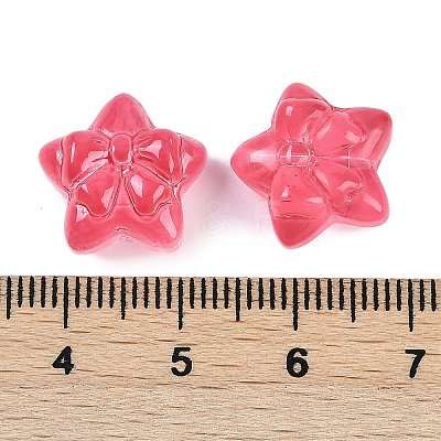 Transparent Spray Paint Glass Beads GLAA-H035-02-1