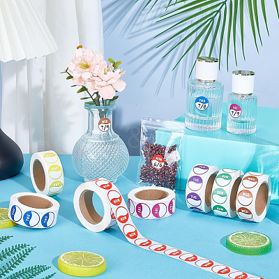 14 Rolls 7 Colors Stickers Roll DIY-PH0032-85-1