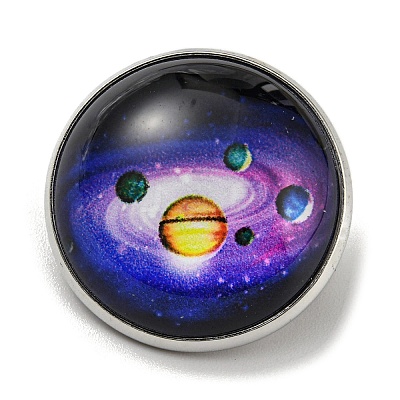 Round Glass Brooches FIND-Q096-01P-1