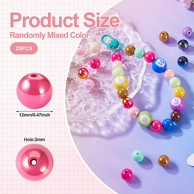 20Pcs Opaque Acrylic Beads OACR-TA0002-97-1