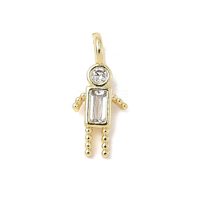 Brass Micro Pave Cubic Zirconia Pendants ZIRC-I356-17G-A01-1