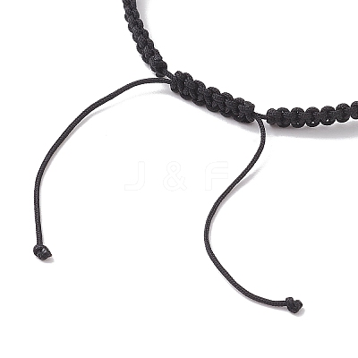 Halloween Synthetic Turquoise Skull Braided Bead Anklets for Women Men AJEW-AN00712-1