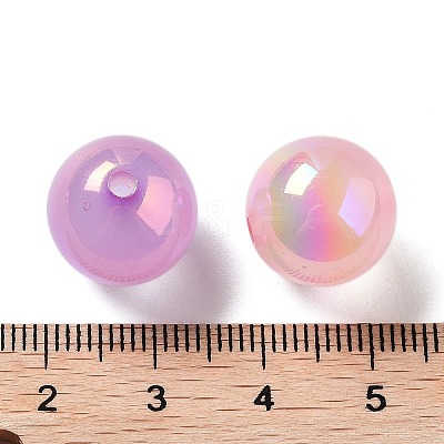 UV Plating Iridescent Acrylic Beads MACR-D032-04-1