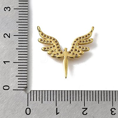 Brass Micro Pave Cubic Zirconia Pendants KK-Z102-14G-1