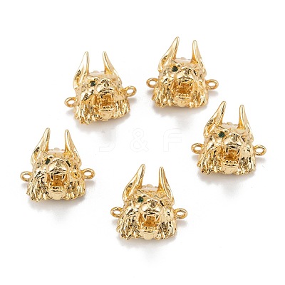 Brass Micro Pave Green Cubic Zirconia Hollow Links ZIRC-P086-09G-1