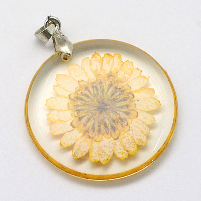 Alloy Resin Pendants X-RESI-S321-06-1