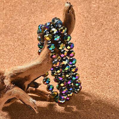 Electroplate Glass Stretch Bracelets BJEW-JB04017-03-1