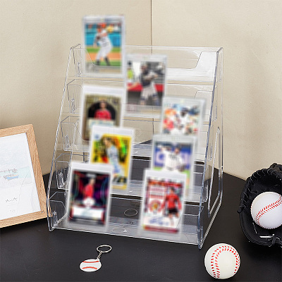 5-Tier Acrylic Display Riser Stands for Cosmetic Jewelry ODIS-WH0043-217A-1