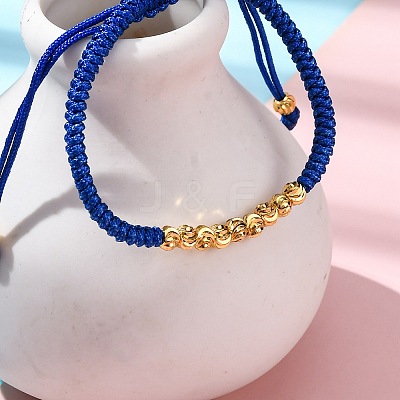 Polyester Cord Braided Bead Bracelets for Women BJEW-L698-01G-13-1