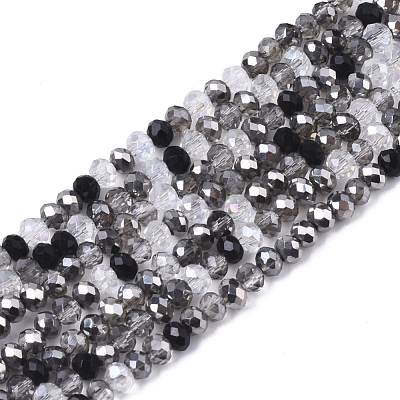 Electroplate Glass Beads Strands EGLA-S192-001A-A01-1